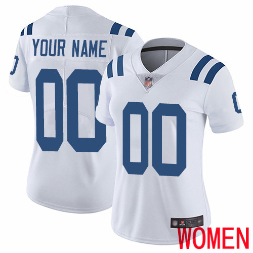 Women Indianapolis Colts Customized White Vapor Untouchable Custom Limited Football Jersey